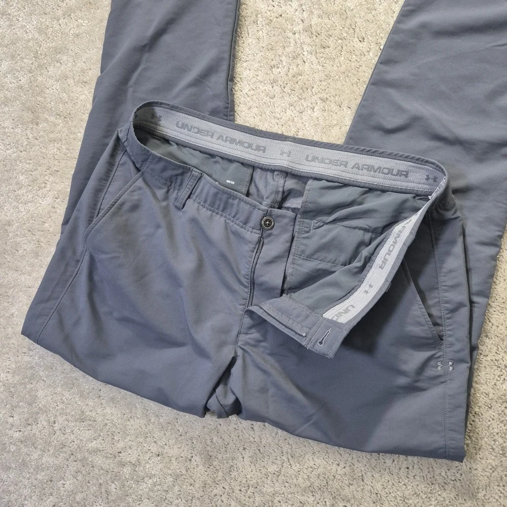 Under Armour Golf Pants Mens 38x32 Gray Straight Match Play Performance Chino